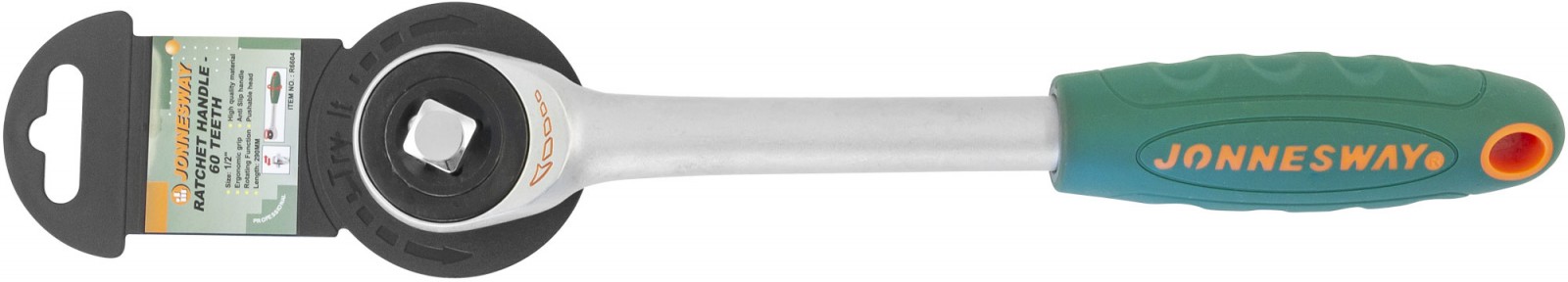 R6604 Рукоятка трещоточная ротационная со сквозным приводом 1/2DR, 60 зубцов, 290 мм  046299, фото 2