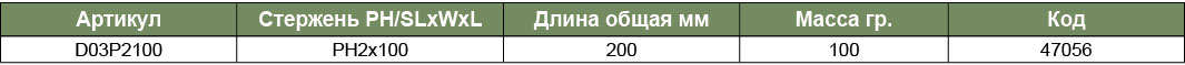 D03P2100 Отвертка крестовая HERCULES PH#2х100, 200мм  047056, фото 1