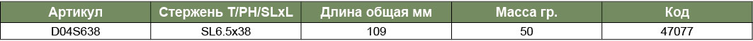 D04S638 Отвертка шлицевая FULL STAR SL 1,2х6,5х38, 109мм  047077, фото 1