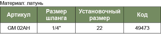 GM-02AH Быстросъемное соединение МАМА для шланга 1/4 ЕЛОЧКА (евро)  049473, фото 1
