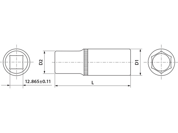 FS11222 Головка торцевая глубокая 1/2DR 22 мм 052117, фото 1