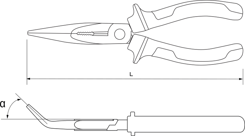 BNP0150 Длинногубцы изогнутые 150 мм 052188, фото 1