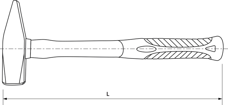 PHH800 Молоток слесарный с фиберглассовой рукояткой 800 гр 052232, фото 1