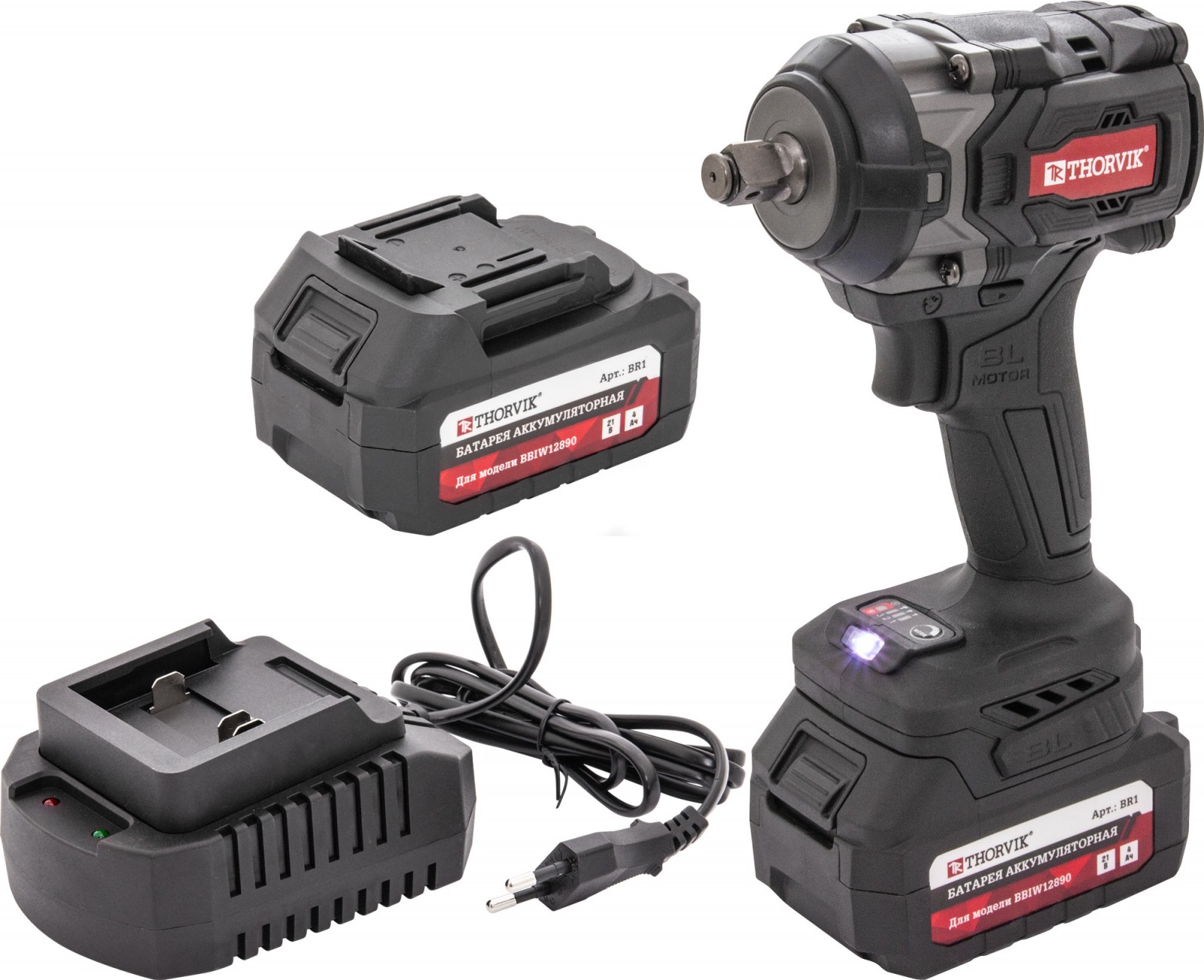 BBIW12890 Гайковерт ударный аккумуляторный бесщёточный 1/2DR, 21В, 890 Нм  053652, фото 1