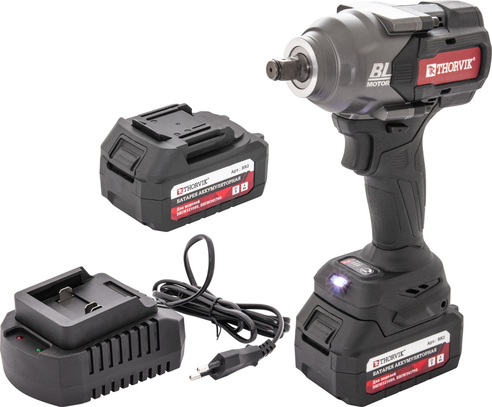 BBIW121080 Гайковерт ударный аккумуляторный бесщёточный 1/2DR, 21В, 1080 Нм  053653, фото 1