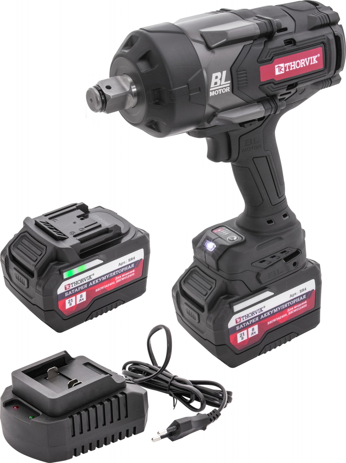 BBIW342400 Гайковерт ударный аккумуляторный бесщёточный 3/4DR, 21В, 2400 Нм  053708, фото 2
