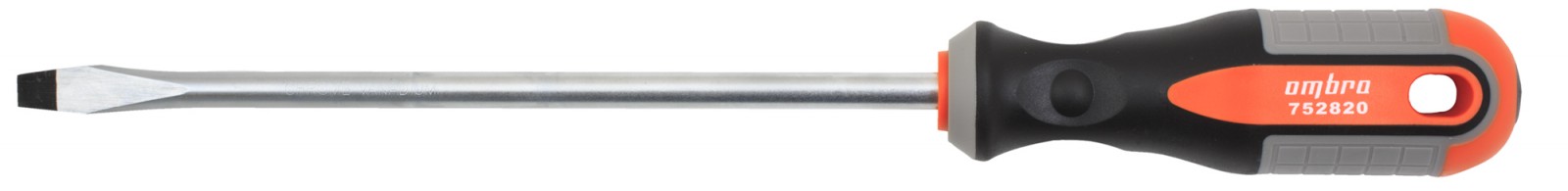 752820 Отвертка ROUND GRIP шлицевая SL8x200 мм   055146, фото 1