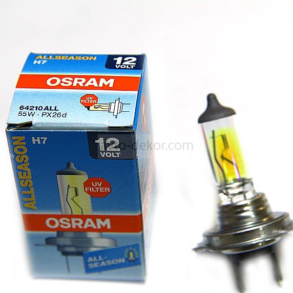 Купить Автолампа H7 (55) PX26d ALLSEASON 12V OSRAM  O-64210ALL  100586 в интернет-магазине