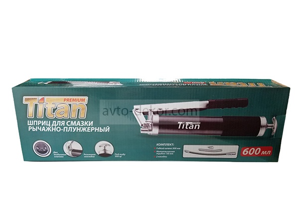 Шприц для смазки рычажно-плунжерный TITAN PREMIUM KRL 1002 400мл  10178, фото 1