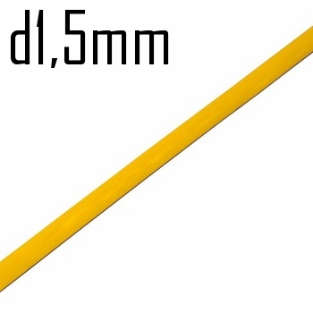 Термоусадка  1,5/0,75 мм желтая 1м (минимум 10м)  Rexant  10402