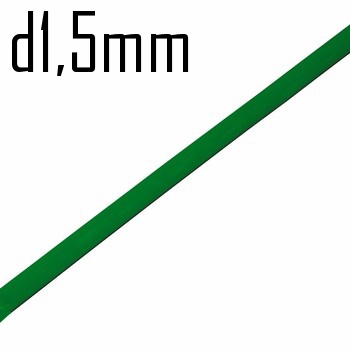 Термоусадка  1,5/0,75 мм зеленая 1м (минимум 10м)  Rexant  10403