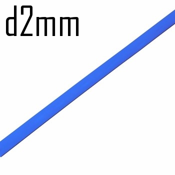 Термоусадка  2,0/1,0 мм синяя 1м (минимум 10м)  Rexant  10411