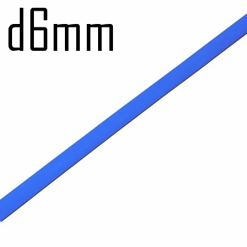Термоусадка  6,0/3,0 мм синяя 1м (минимум 10м)  Rexant  10435