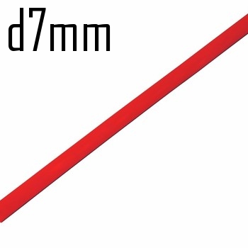 Термоусадка  7,0/3,5 мм красная 1м (минимум 5м)  Rexant  10440