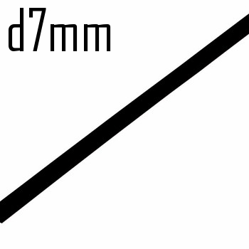 Термоусадка  7,0/3,5 мм черная 1м (минимум 5м)  Rexant  10442