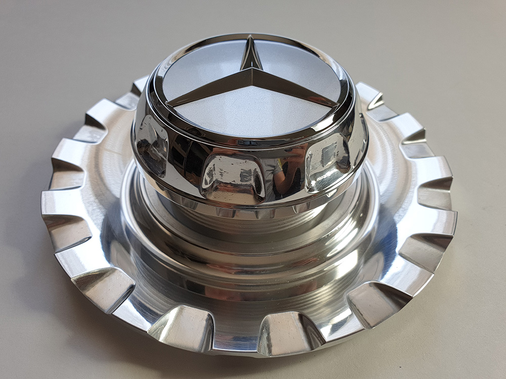 Колпачки на диски MERCEDES BC-0902 W222 S65 серебро 2224000902 d внешний 154мм, d внутренний 74,9мм  10868, фото 1