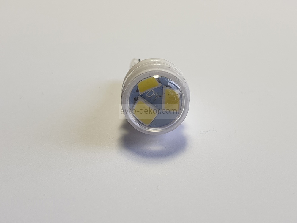 Диод 12v Т10 3D Ceramic диод Фарфоровый цоколь/белый верх линза габариты белый (Ceramic диод аналог w5w) 6000К  AVTO-DEKOR    11022, фото 1