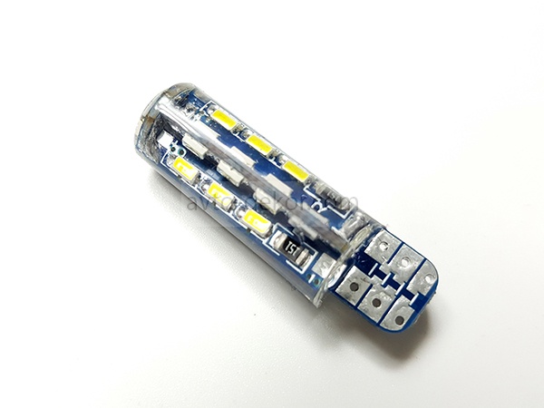Диод 12v Т10-27(3014) 34мм габариты Силикон белый (27 SMD (3014) диодов аналог w5w) 6*4+3 в торце  AVTO-DEKOR  11045, фото 1