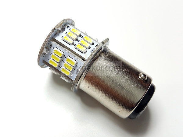 Диод 12v 1156-54(3014) BA15S белый (54 диода (3014) аналог 21w) 6*6+18 в торце  AVTO-DEKOR  11049, фото 1