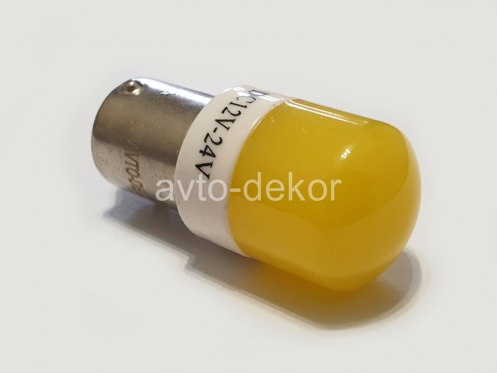Диод 12-24v 1156-6(3030) BA15S Керамика оранжевый матовый (6 диодов (3030) аналог Р21w) AVTO-DEKOR  11086, фото 1