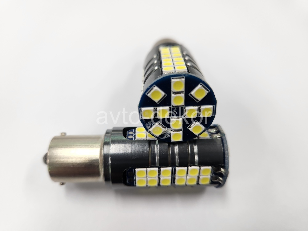Диод 12-24v 1156-60(3030) BA15S canbus с обманкой белый (60 диодов (3030) аналог P21w) биполярный AVTO-DEKOR  11333, фото 1