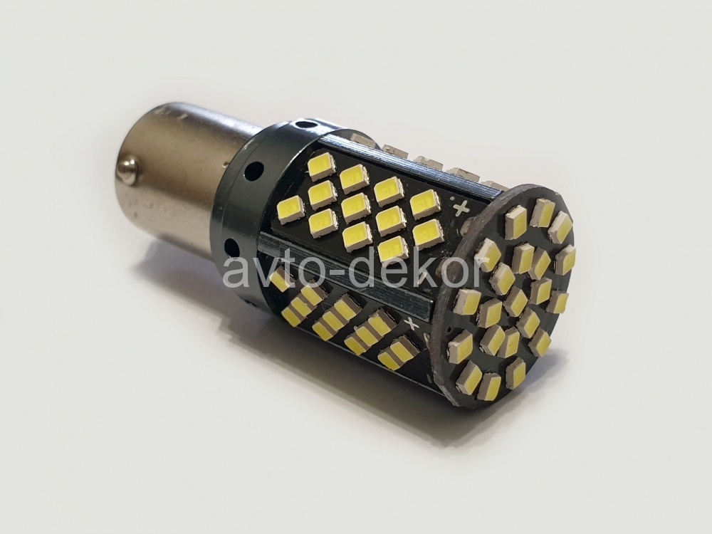 Диод 12-24v 1156-81(2025) BA15S белый (81 диод (2025) аналог Р21w) 60 по кругу+21 в торце AVTO-DEKOR  11352, фото 2