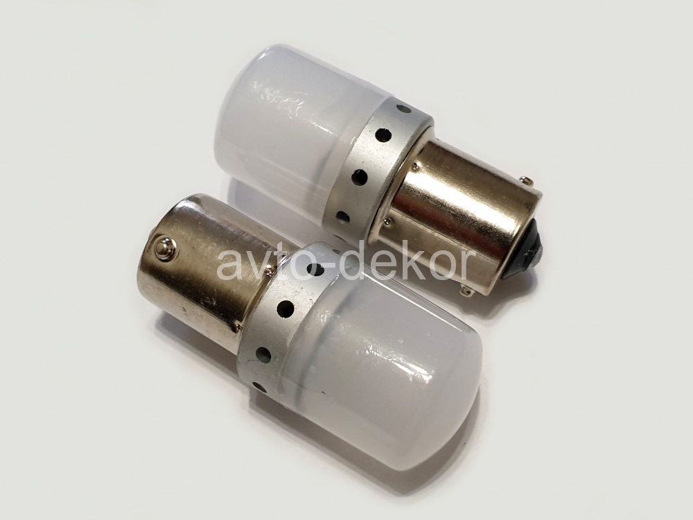 Диод 12-24v 1156-9(3030) BA15S белый матовый (9 диодов (3030) аналог Р21w)  AVTO-DEKOR  11355, фото 1