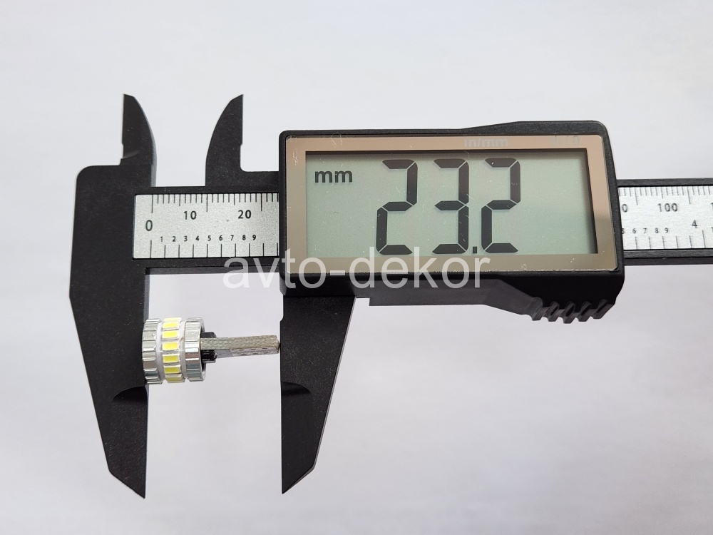 Диод 12-24v Т10-18(3014-16+3030-2) canbus с обманкой габариты белый  (16 SMD (3014)+2 SMD (3030) диодов аналог w5w) биполярный AVTO-DEKOR  11365, фото 2