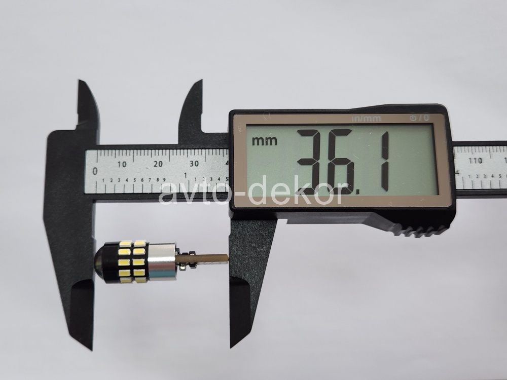 Диод 12-24v Т10-30(3014)+линза canbus с обманкой габариты белый  (30 SMD (3014) диодов аналог w5w) биполярный AVTO-DEKOR  11367, фото 2