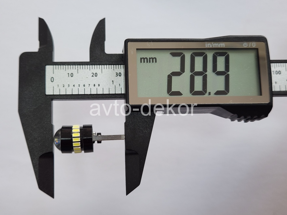 Диод 12-24v Т10-24(3014)+линза canbus с обманкой габариты белый  (24 SMD (3014) диодов аналог w5w) биполярный AVTO-DEKOR  11368, фото 2