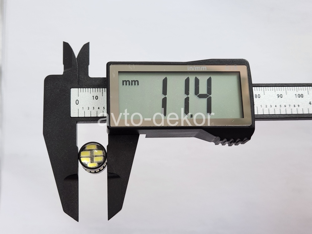Диод 12-24v Т10-24(3014)+линза canbus с обманкой габариты белый  (24 SMD (3014) диодов аналог w5w) биполярный AVTO-DEKOR  11368, фото 3