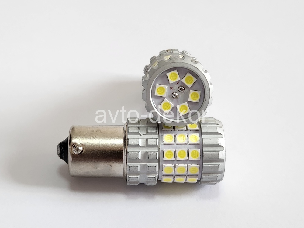 Диод 12-24v 1156-42(3030) BA15S белый (42 диода (3030) аналог Р21w) canbus с обманкой AVTO-DEKOR  11373, фото 1
