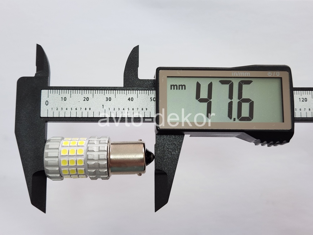Диод 12-24v 1156-42(3030) BA15S белый (42 диода (3030) аналог Р21w) canbus с обманкой AVTO-DEKOR  11373, фото 2