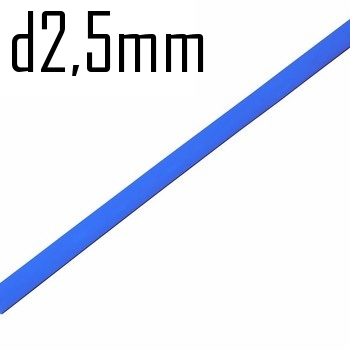 Термоусадка  2,5/1,25 мм синяя 1м (минимум 10м)  Rexant  11889
