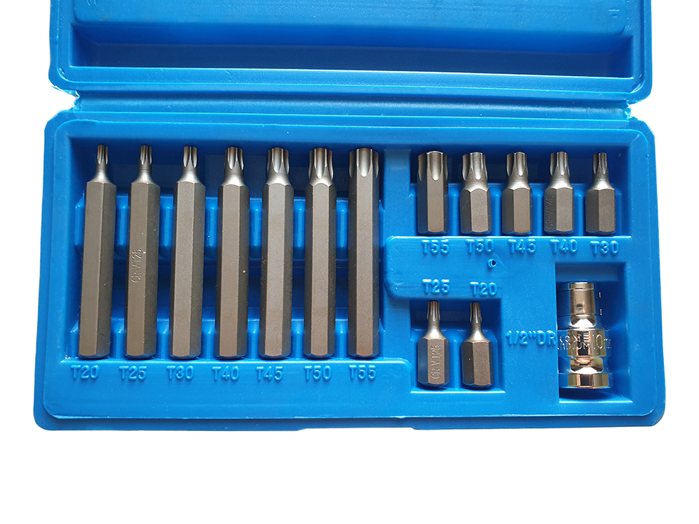 Набор бит Т-615 Titan (Т20 - Т55) Torx 15 предметов, в кейсе   13148, фото 1