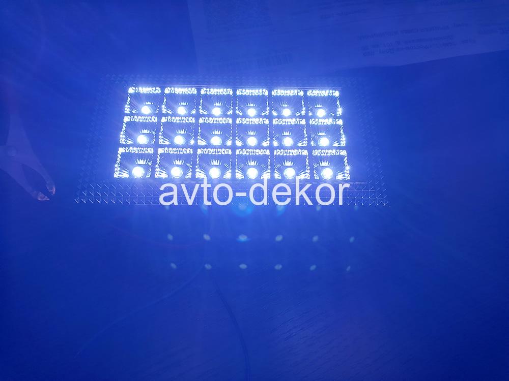 Плафон подсветка 18 FLUX диодов, 3 режима 125x67мм 12V ZW - 6112  13696, фото 2