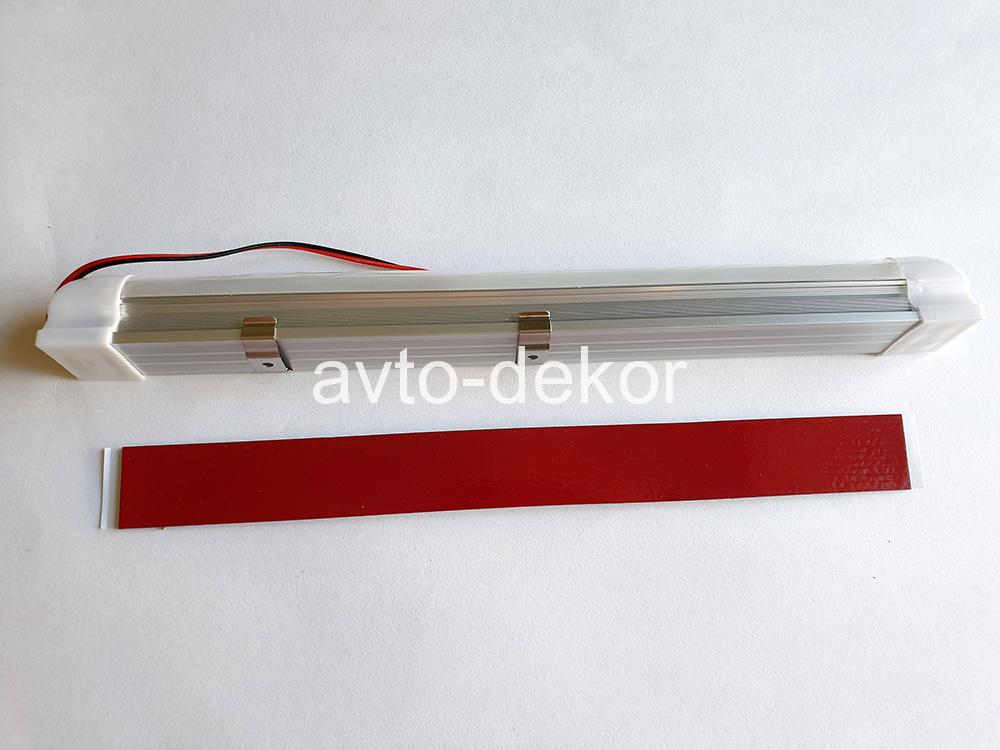 Плафон подсветка (универсальный)  18SMD матовое стекло  35 см  12-24V 18smd-35см  13700, фото 1