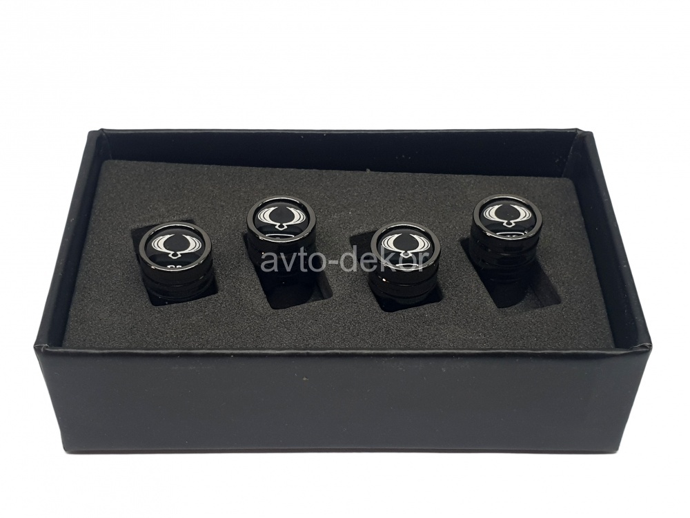 Колпачки на ниппеля темный металлик SSANGYONG  черный  4 шт. V-181  13888, фото 1