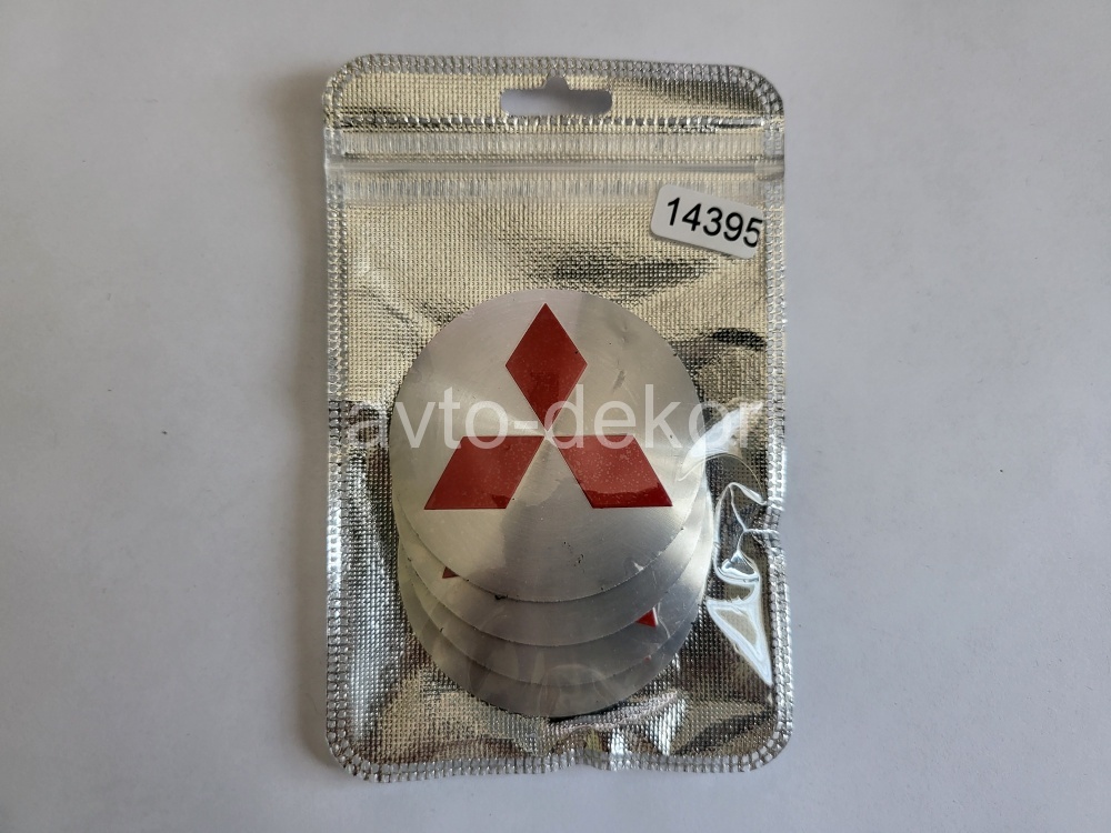 Купить Наклейки на диски d 56мм MITSUBISHI серебро+красный(5944) 4шт. к-т  14395 в интернет-магазине