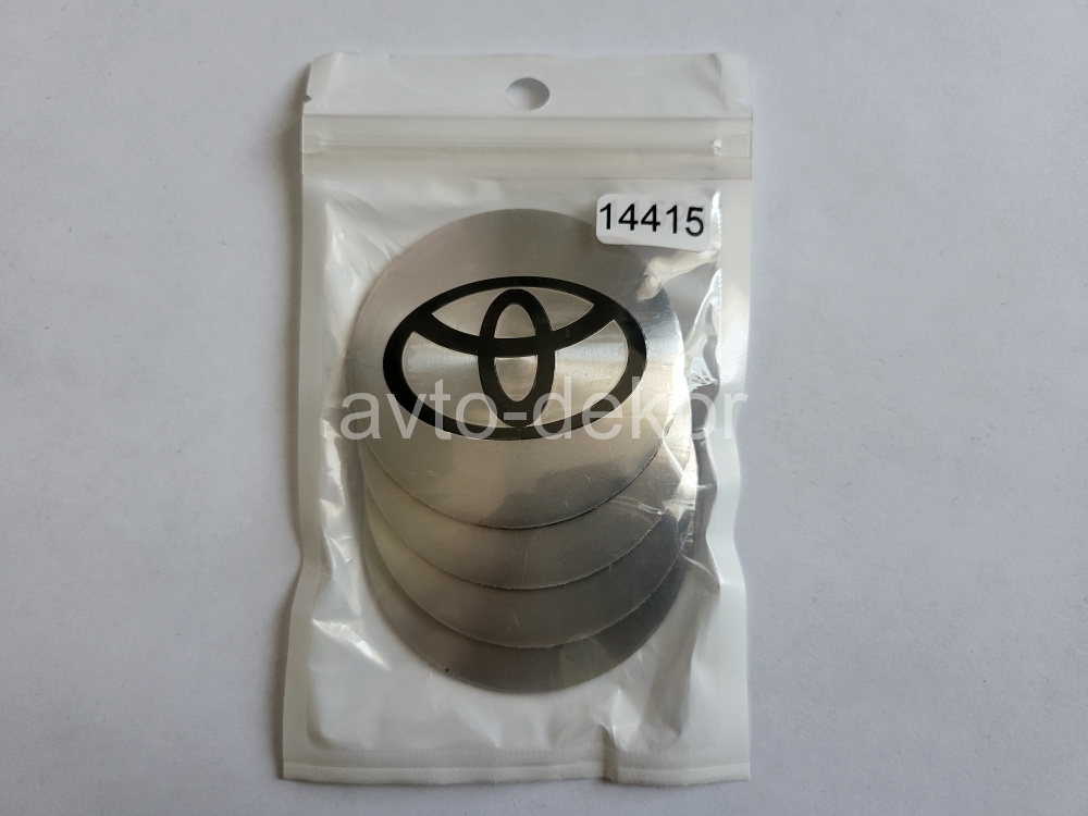 Купить Наклейки на диски d 56мм TOYOTA серебро+черный(11524) 4шт. к-т  14415 в интернет-магазине