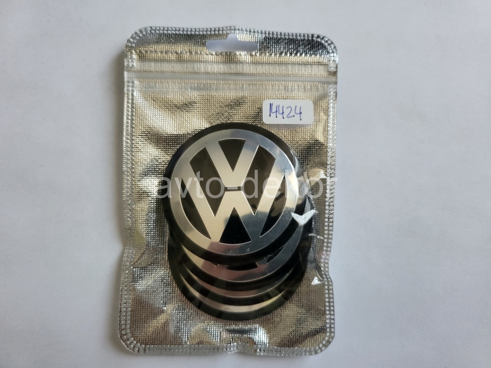 Купить Наклейки на диски d 56мм VOLKSWAGEN черный+хром 4шт. к-т  14424 в интернет-магазине