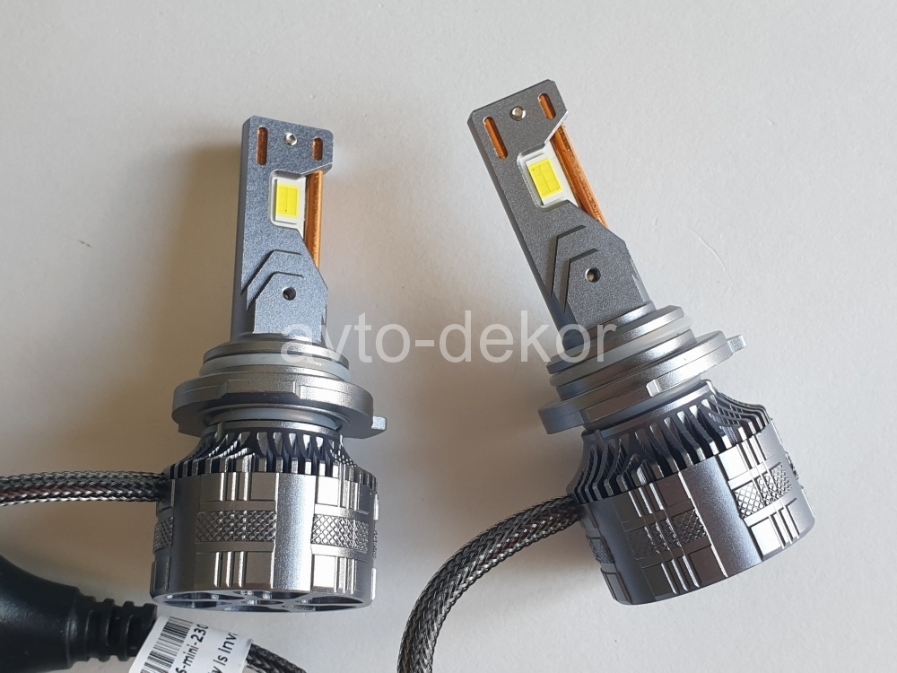 Светодиодные лампы головного света модель V85 HB4 4300K, 60w/4250Lm/шт рабочая мощность, с вентилятором (к-т 2шт)  AVTO-DEKOR  14514, фото 2
