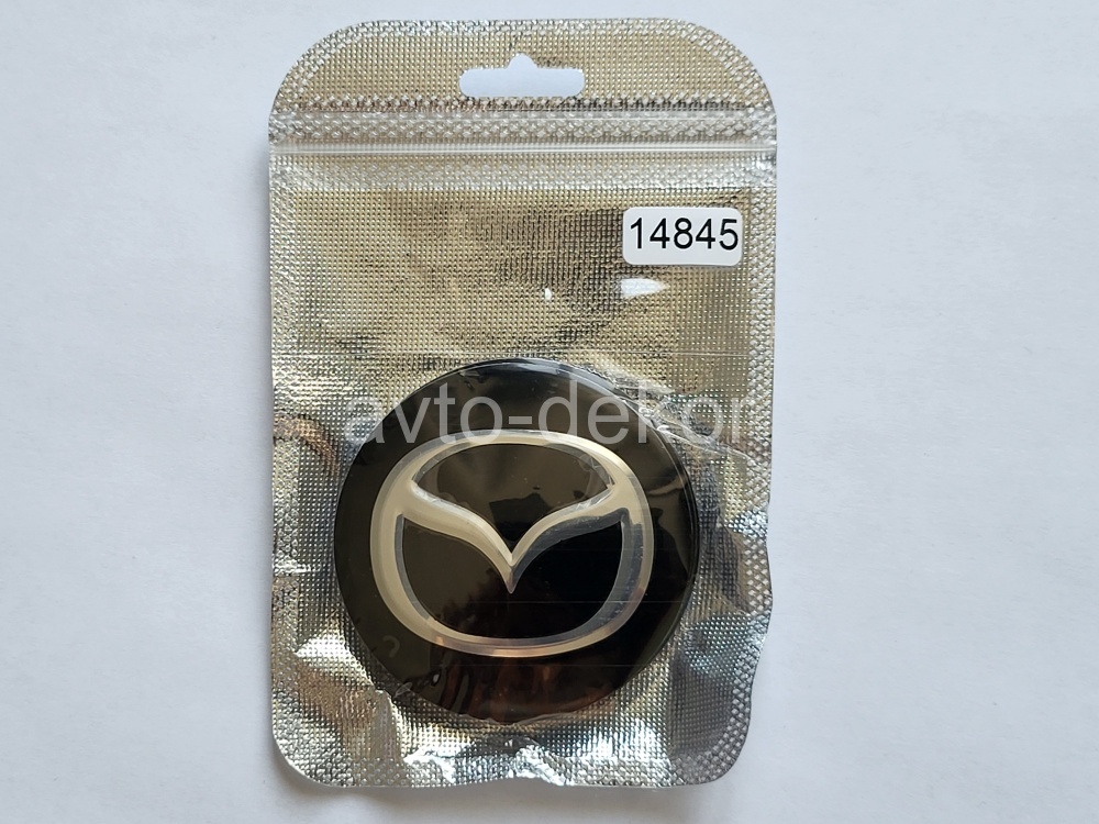 Купить Наклейки на диски d 60мм MAZDA черный+хром 4шт. к-т  14845 в интернет-магазине