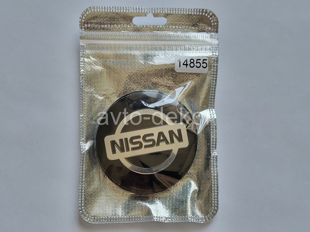Купить Наклейки на диски d 60мм NISSAN черный+хром 4шт. к-т  14855 в интернет-магазине
