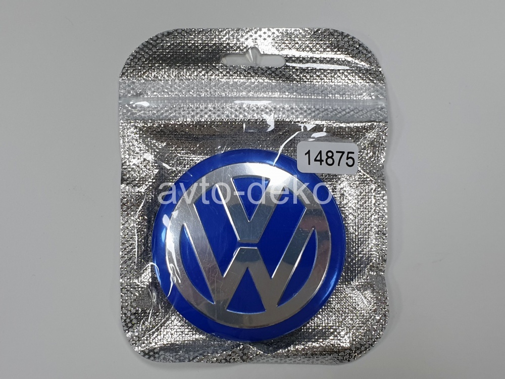 Купить Наклейки на диски d 60мм VOLKSWAGEN голубой+хром 4шт. к-т  14875 в интернет-магазине