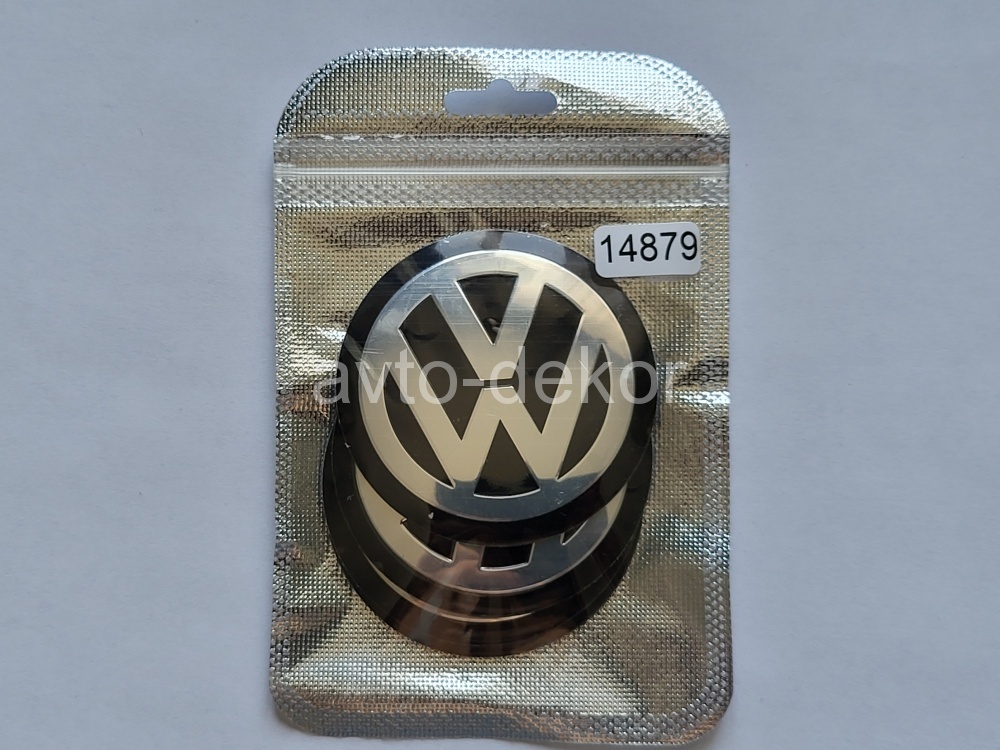 Купить Наклейки на диски d 60мм VOLKSWAGEN черный+хром 4шт. к-т  14879 в интернет-магазине