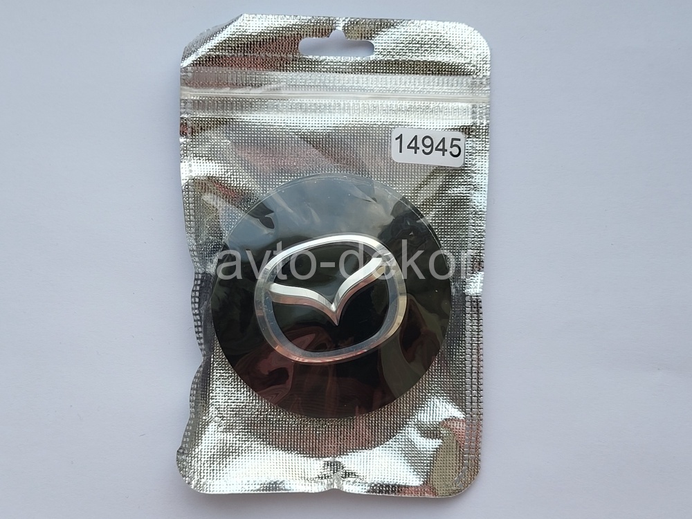 Купить Наклейки на диски d 65мм MAZDA черный+хром 4шт. к-т  14945 в интернет-магазине