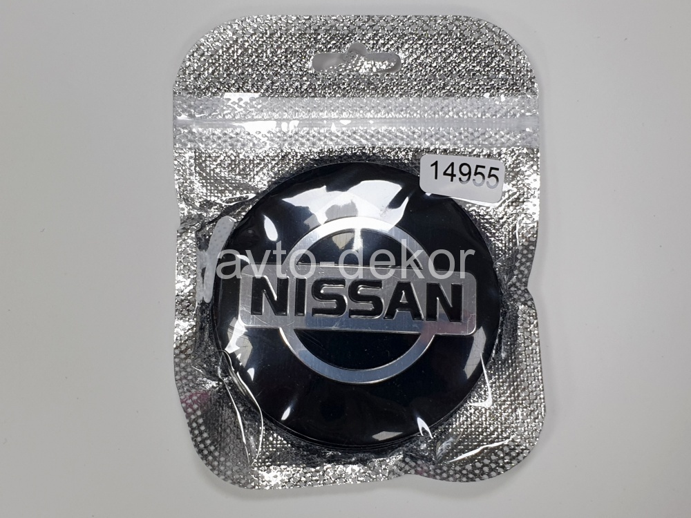 Купить Наклейки на диски d 65мм NISSAN черный+хром 4шт. к-т  14955 в интернет-магазине