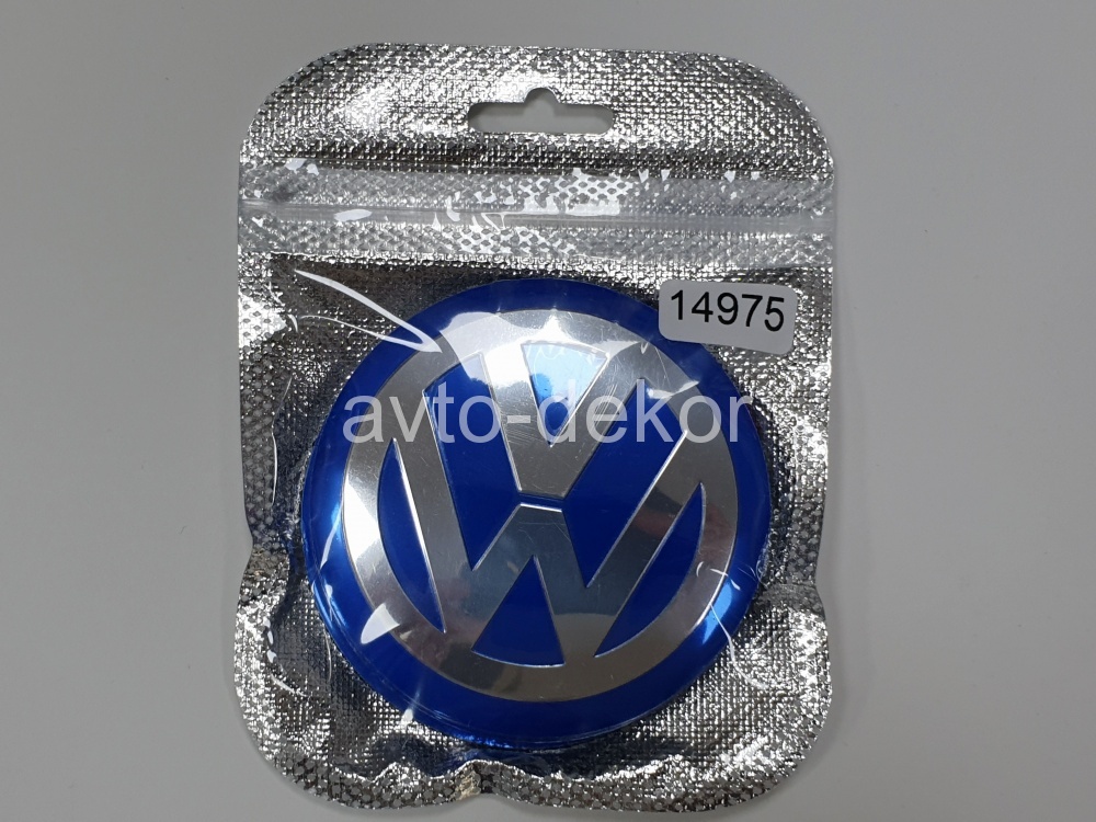 Купить Наклейки на диски d 65мм VOLKSWAGEN голубой+хром 4шт. к-т  14975 в интернет-магазине