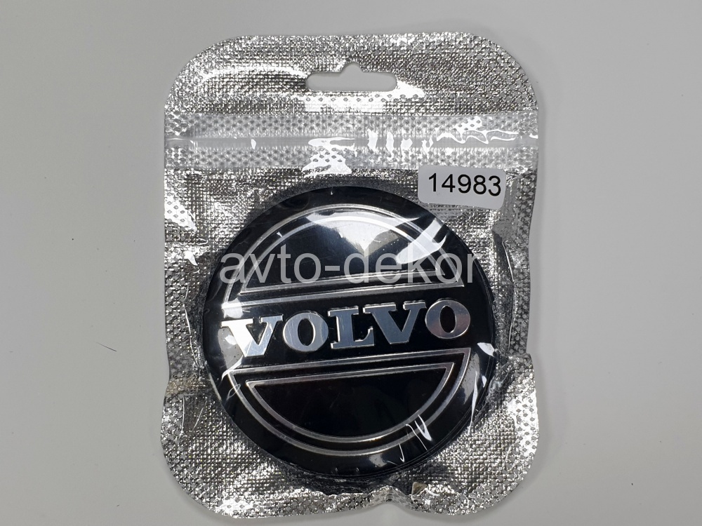 Купить Наклейки на диски d 65мм VOLVO черный+хром надпись 4шт. к-т  14983 в интернет-магазине